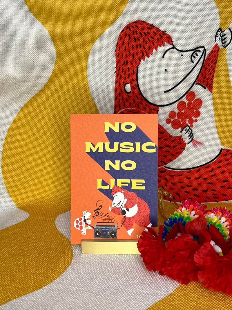 香港原創alpha and Billy no Music no Life 明信片 - 卡片/明信片 - 紙 橘色