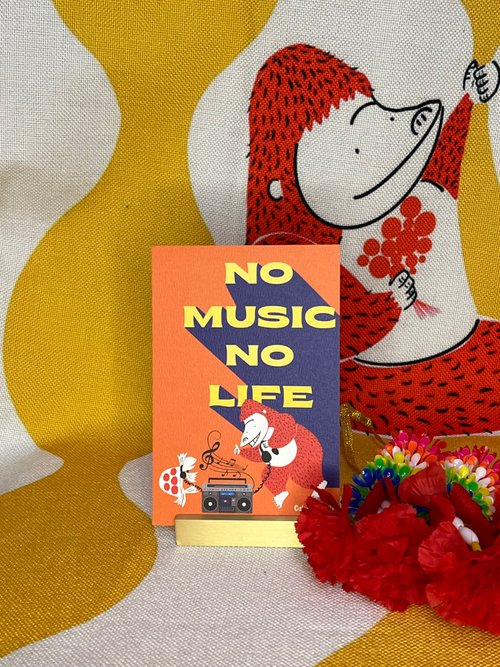Red Glasses Studio 香港原創alpha and Billy no Music no Life 明信片