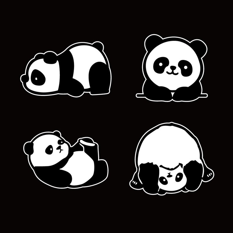 Panda Kung Fu Panda panda car stickers reflective stickers motorcycle stickers car stickers waterproof - Stickers - Waterproof Material 