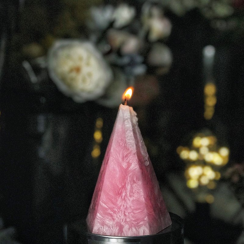 Candle Mountain/Fragrance Candle/ Handmade Christmas Gift/ - Candles & Candle Holders - Wax Pink