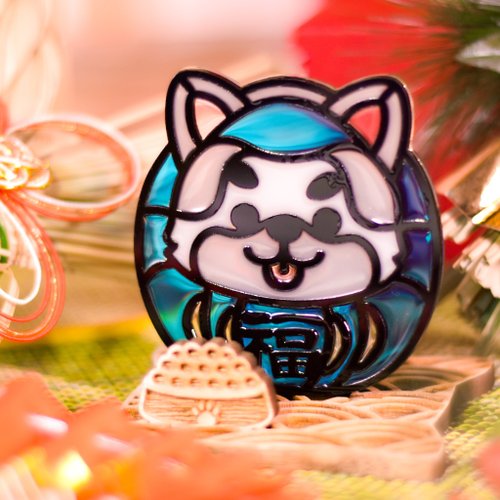 Moko Bastet 動物達摩 (雪撬/哈士奇) 座臺式 l 蛇年 福貼 揮春 春聯 招財貓