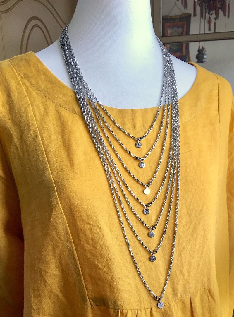 MyCrystal twist brand steel chain 55~90cm total seven lengths (316L Fine Steel) - Necklaces - Other Metals Silver