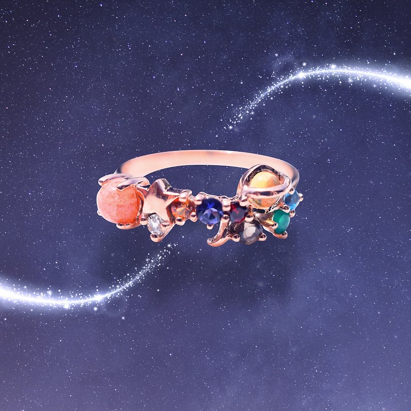 แหวนจักรวาลรุ่น 1 #minimminiverse R008 - แหวนทั่วไป - เงินแท้ สีเงิน