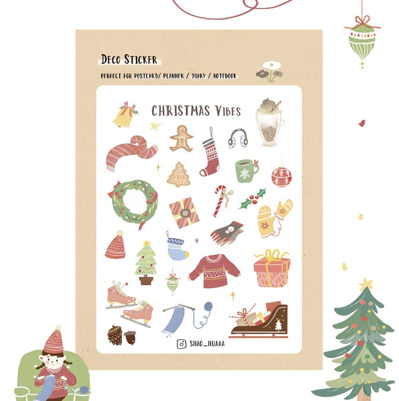 Christmas vibes stickers - Stickers - Paper 