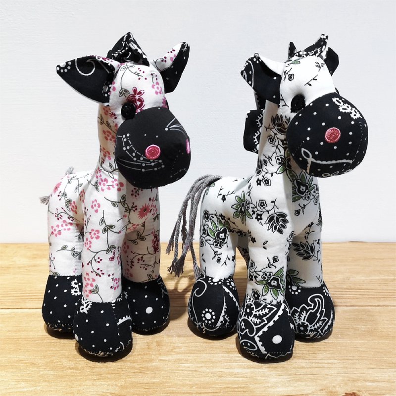 [Mr. Floral Cloth] Auspicious Horse (Small) - Blue and White Porcelain - Stuffed Dolls & Figurines - Other Man-Made Fibers Multicolor