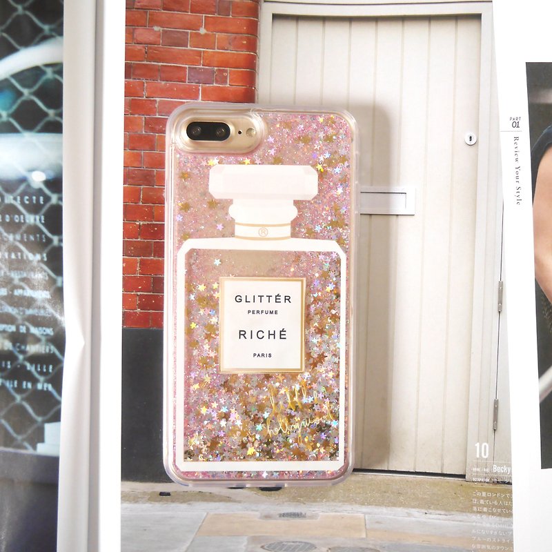 Small fragrant white perfume bottle shiny phone case - เคส/ซองมือถือ - วัสดุอื่นๆ ขาว