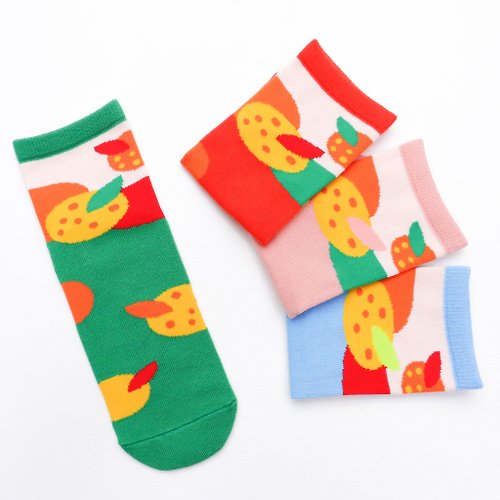 ZILA SOCKS | 台灣織襪設計品牌 每天好吉利親子襪(藝術家聯名款) | 4色
