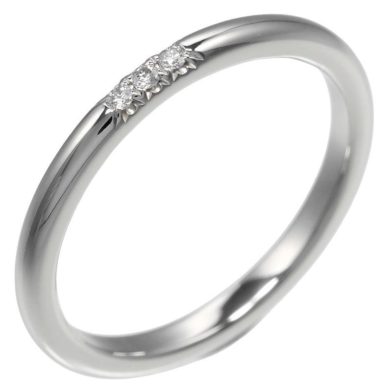 【日本直送】TIFFANY&Co. リング フォーエバー ウエディング クラシック 12号 Pt950プラチナ 3Pダイヤ 約3.58g 指輪 2mm【中古】 - 戒指 - 貴金屬 銀色