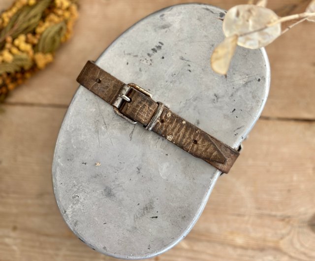 30490-希少な頑丈なフランスアンティークアルミミリタリーオーバル