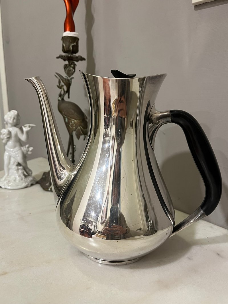 Cohr Demark Danish vintage style coffee pot - Items for Display - Silver Silver