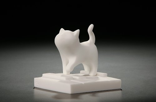 CHU, AN Design 【療癒擺件 | 擺飾 】小貓的藝想樂-貓咪造型名片座/紙鎮