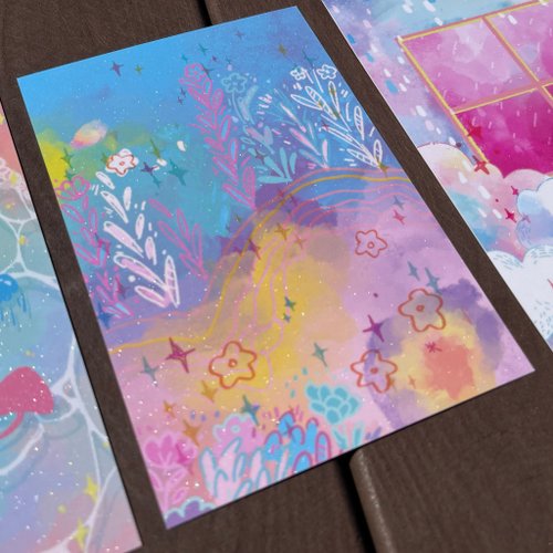 Charlottopia 絢空間 閃亮磨砂感 A6明信片 海洋 Niksen系列場景版