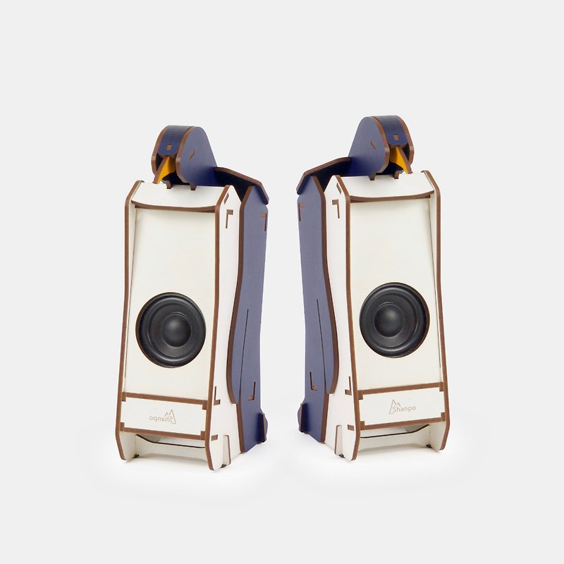 [Last sold until 4/15] Stereo Puzzle Stereo Puzzle Speaker | Penguin (Dual Channel) - Speakers - Wood Blue