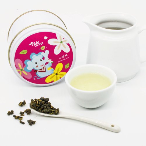 FONMINGTEA - 新鳳鳴 【茉莉花香】小茉莉青茶 原片茶葉風味茶 文創手繪設計茶葉禮盒