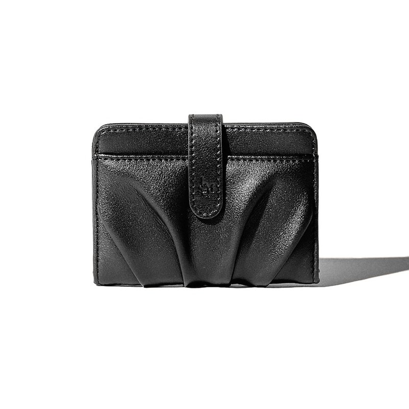 DOUGH Compact Bill & Card Wallets black - 錢包/皮夾/長短夾 - 真皮 黑色