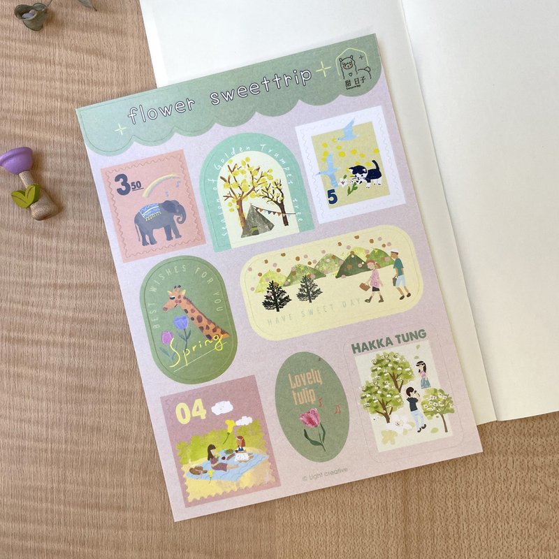 Styling Waterproof Stickers - Spring Flower Brigade - Stickers - Waterproof Material Multicolor