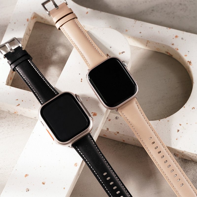 APPLE WATCH  經典黑 軟皮錶帶 - 錶帶 - 真皮 黑色