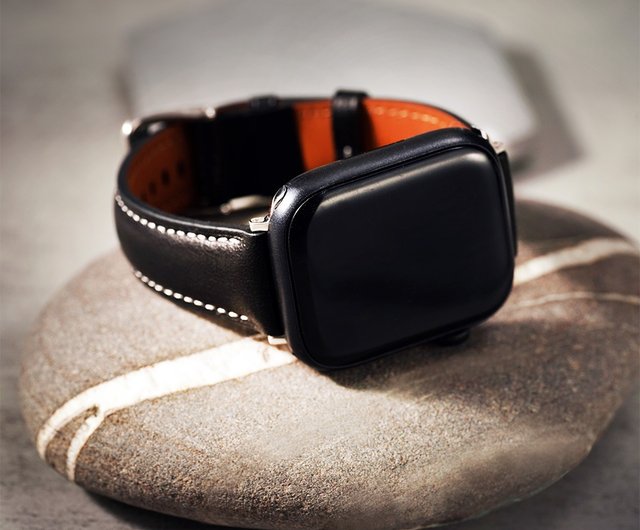 Soft leather apple online watch band