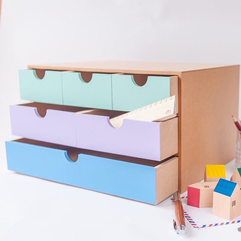 【A4 file storage box】 handmade wooden stationery storage box storage - Storage - Wood 