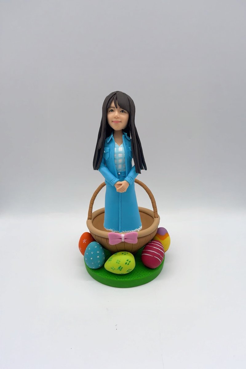 復活節彩蛋籃 場景 復活節禮物、客製化人像公仔 Easter Egg - 紋身貼紙/刺青貼紙 - 陶 多色