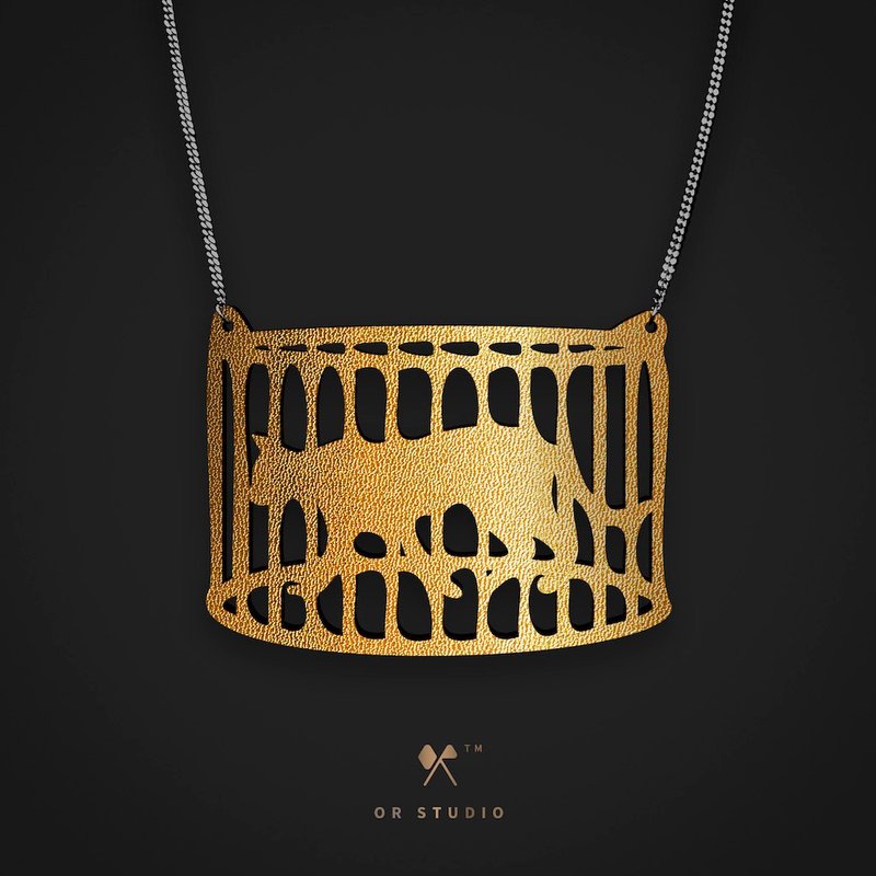 [Password Series] Cypher Cage Nightcrawler Metallic Leather Bracelet/Bracelet - Necklaces - Genuine Leather Gold