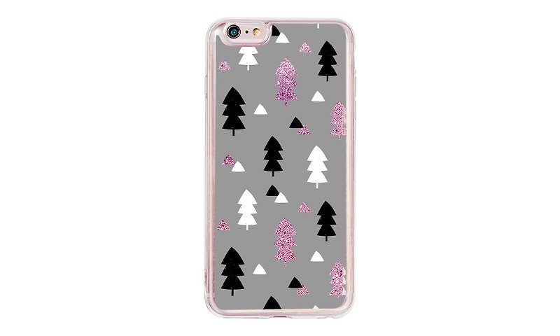 Everyone Firm - quicksand phone case - [Pink Forest (Pink]) - RD12 - Phone Cases - Plastic Gray