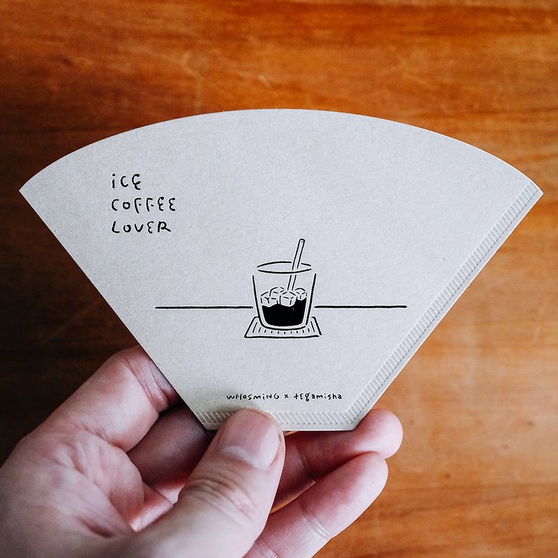 WHOSMiNG × 手紙社 - 濾紙卡片 ICE COFFEE LOVER - 心意卡/卡片 - 紙 白色