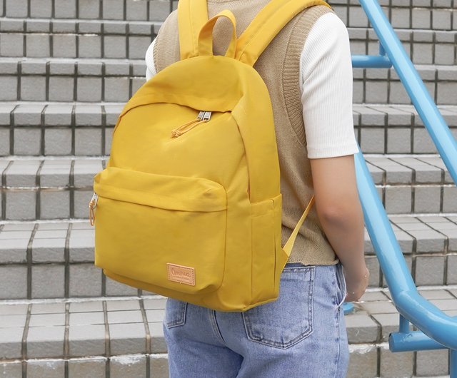 Mustard yellow backpacks sale