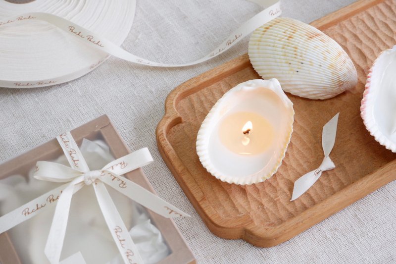 Blessing Series - Blessings of the Sea/ Seashell Candles - เทียน/เชิงเทียน - ขี้ผึ้ง ขาว