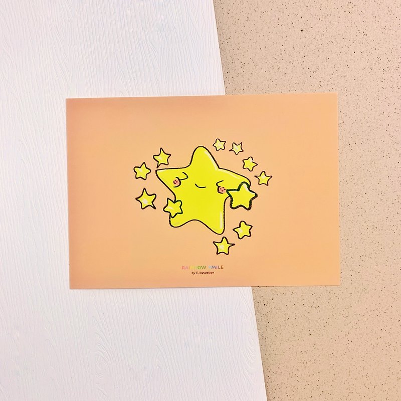 我們都是星星 插畫 明信片 心意卡 - 卡片/明信片 - 紙 多色