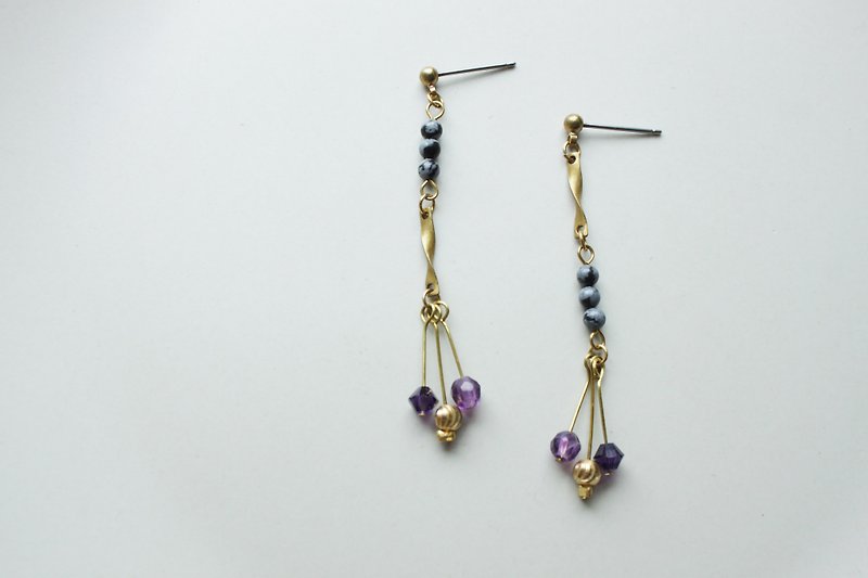 │Windbell│Earrings - Purple - Earrings & Clip-ons - Other Metals Purple