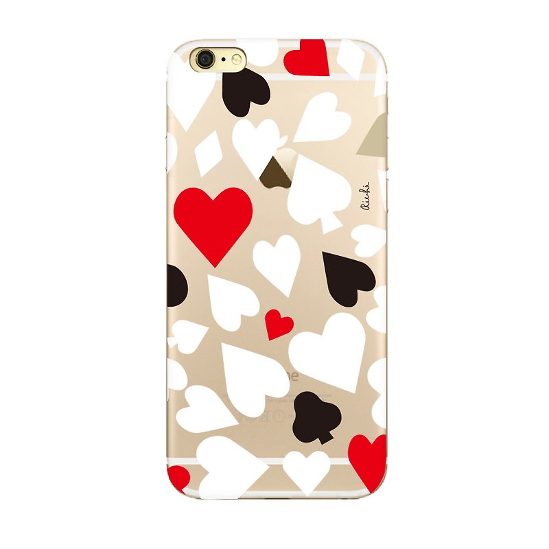 Paris girl loves transparent soft shell - Phone Cases - Other Materials Red