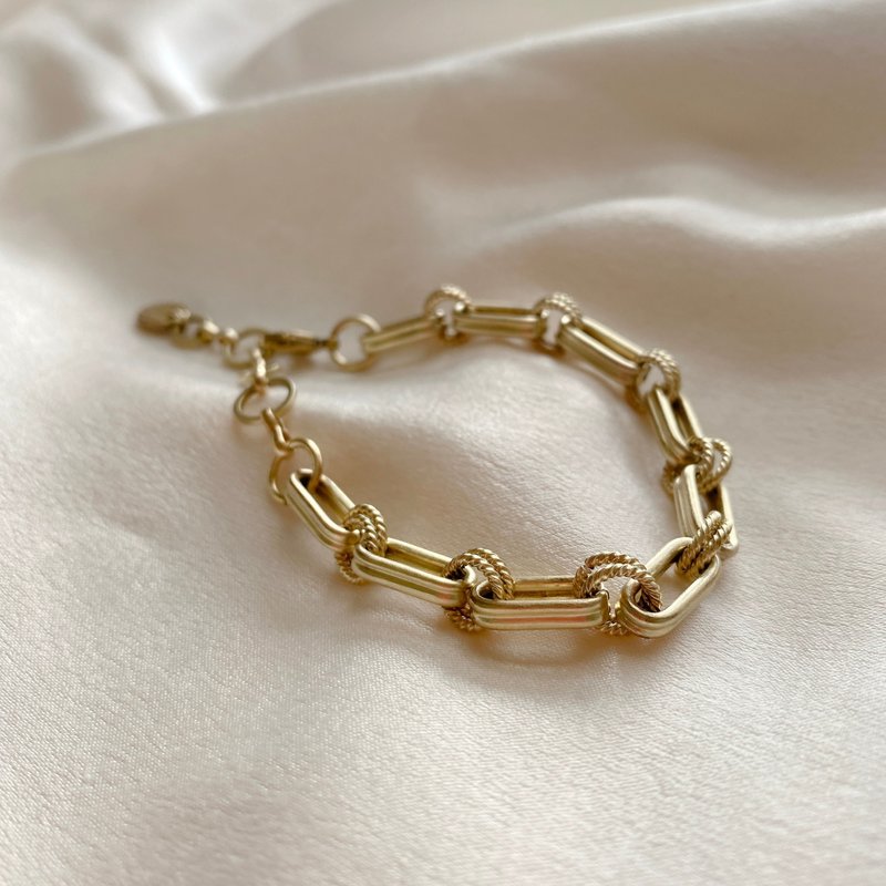 Time - Brass bracelet - Bracelets - Copper & Brass Gold