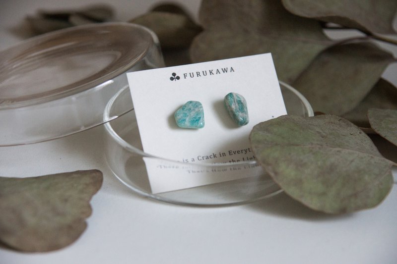 CRACK | Mineral Earrings | EARRINGS - ต่างหู - หยก สีน้ำเงิน