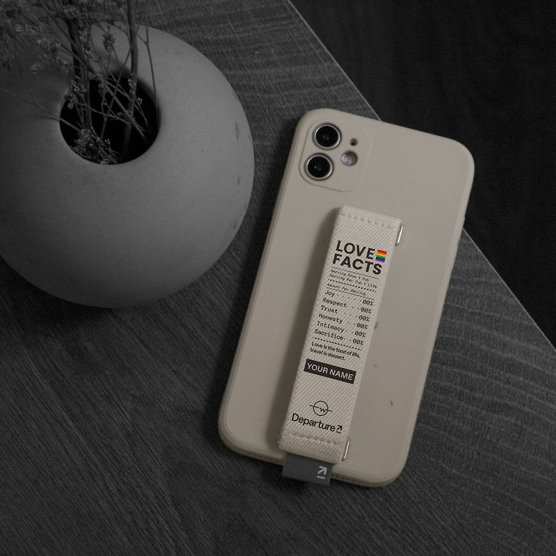 Customized mobile phone with D-Strap x LOVE FACTS [Rainbow Edition] by Fingers Work - Phone Cases - Polyester Gray