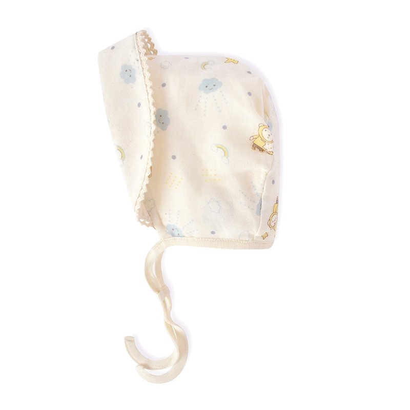 [SISSO Organic Cotton] Cloud Flying Flying Gauze French Baby Hat F - หมวกเด็ก - ผ้าฝ้าย/ผ้าลินิน ขาว