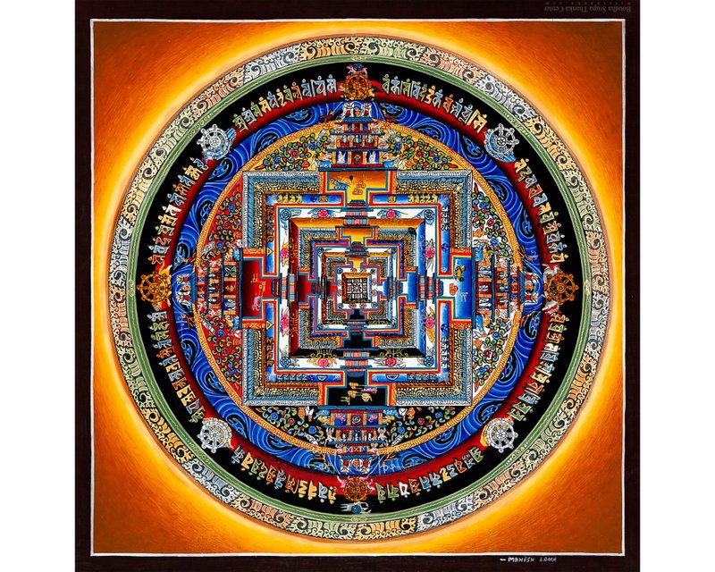 時輪曼陀羅 – 覺悟的宇宙掛毯 - 壁貼/牆壁裝飾 - 其他材質 多色
