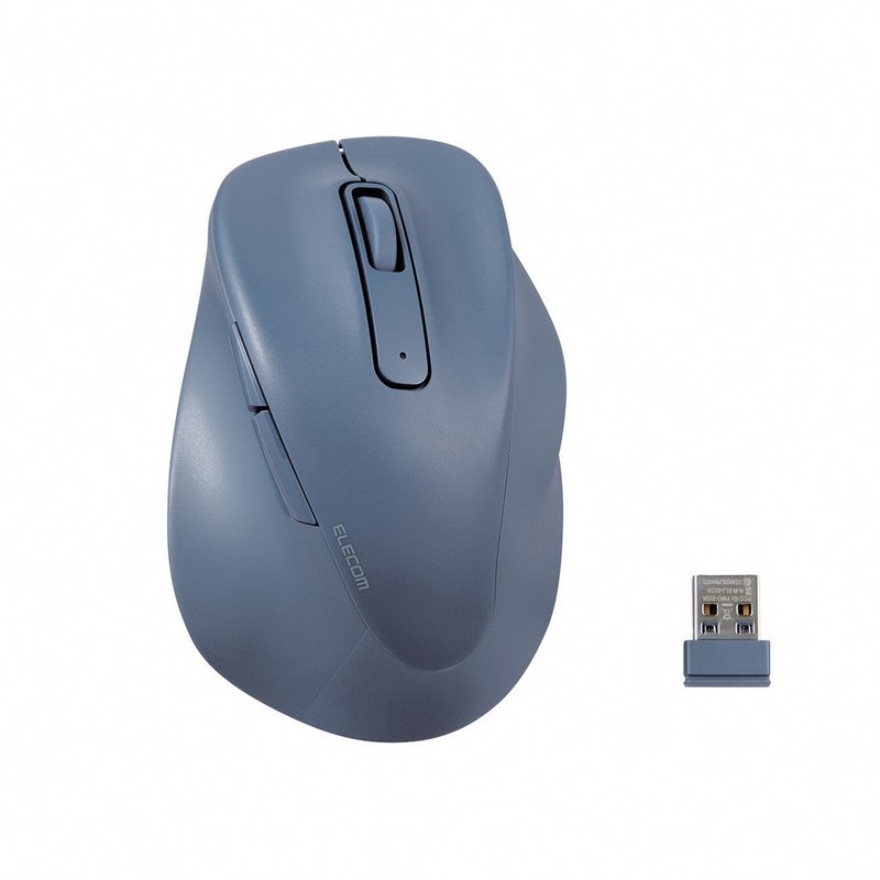 ELECOM EX-G Ergonomic Wireless Mute Mouse Blue - อุปกรณ์เสริมคอมพิวเตอร์ - พลาสติก สีน้ำเงิน