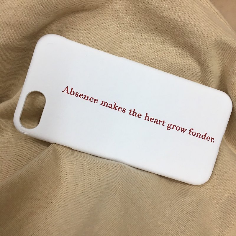 Absence/Hard Shell/Text Mobile Shell iphone,HTC,Samsung,Sony,Zenfone,Oppo,Millet - Phone Cases - Plastic White