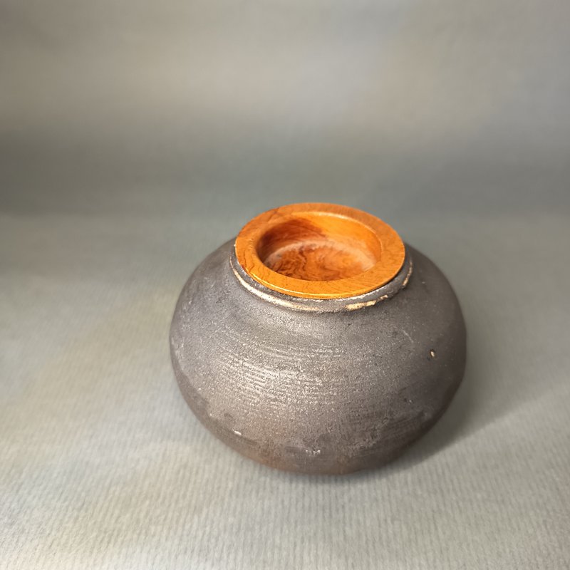 古樸禪意小茶罐茶倉日倉茶席上的道具花器香罐 - 茶壺/茶杯/茶具 - 陶 多色