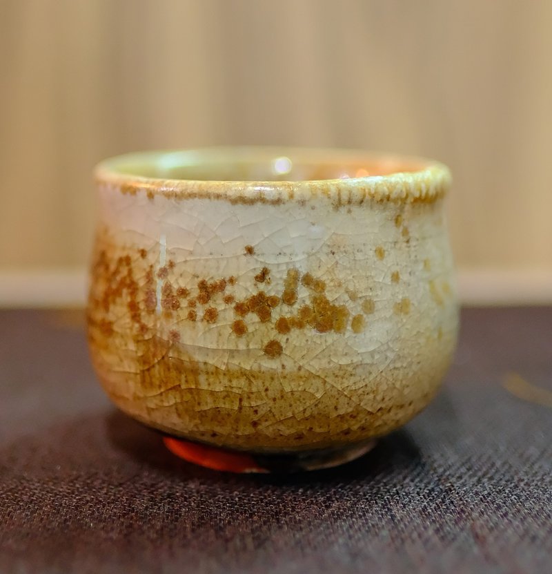 Firewood-fired teacup-Luoshi Shino teacup - งานเซรามิก/แก้ว - ดินเผา 