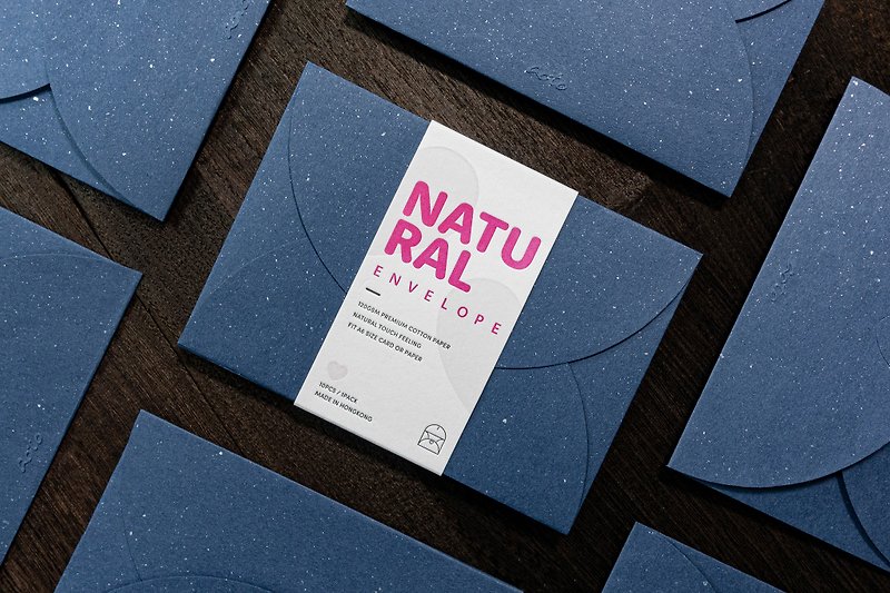 Natural 自然系列 / A6心形信封 / 藍色 - 信封/信紙 - 紙 白色
