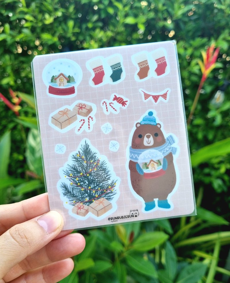 Mini sticker one Big bear. - 貼紙 - 紙 多色