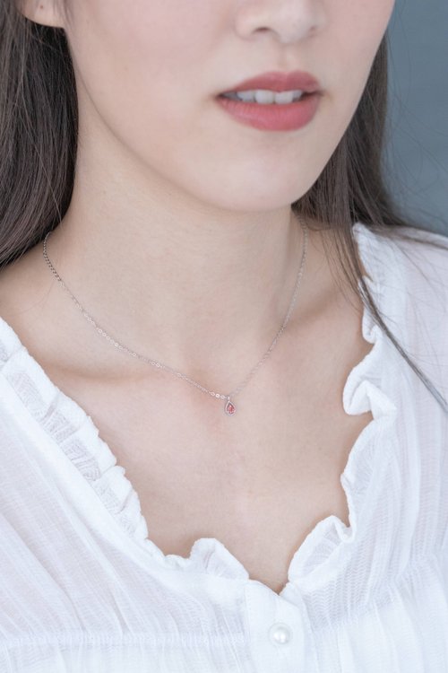 石925スターリングシルバーネックレスエレガントな水滴