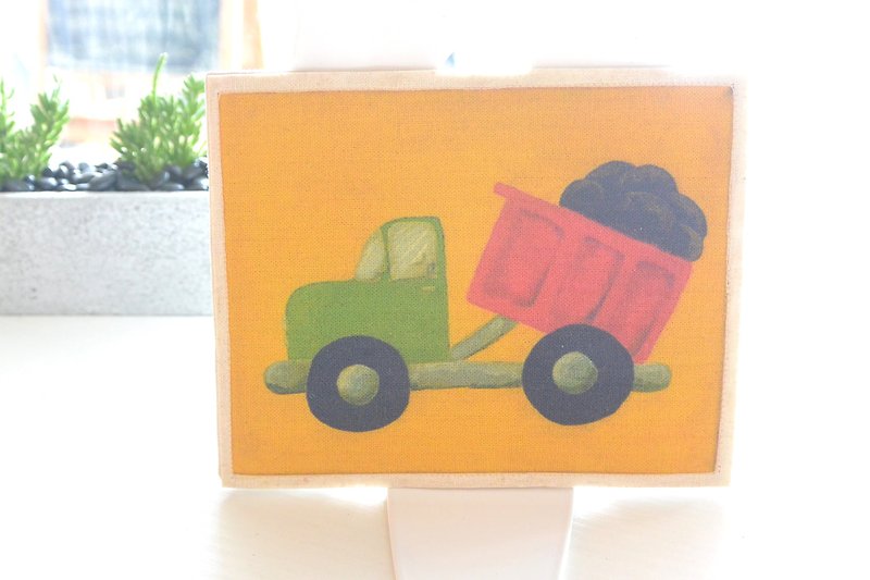 Hand-feel cloth card-Universal card-Earth truck - Cards & Postcards - Paper Orange