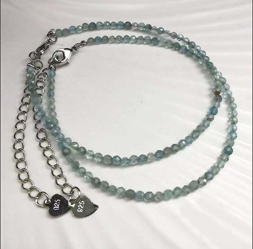 limpid jewelry 天然藍磷灰石|925銀 極細手鍊 手作 客製化