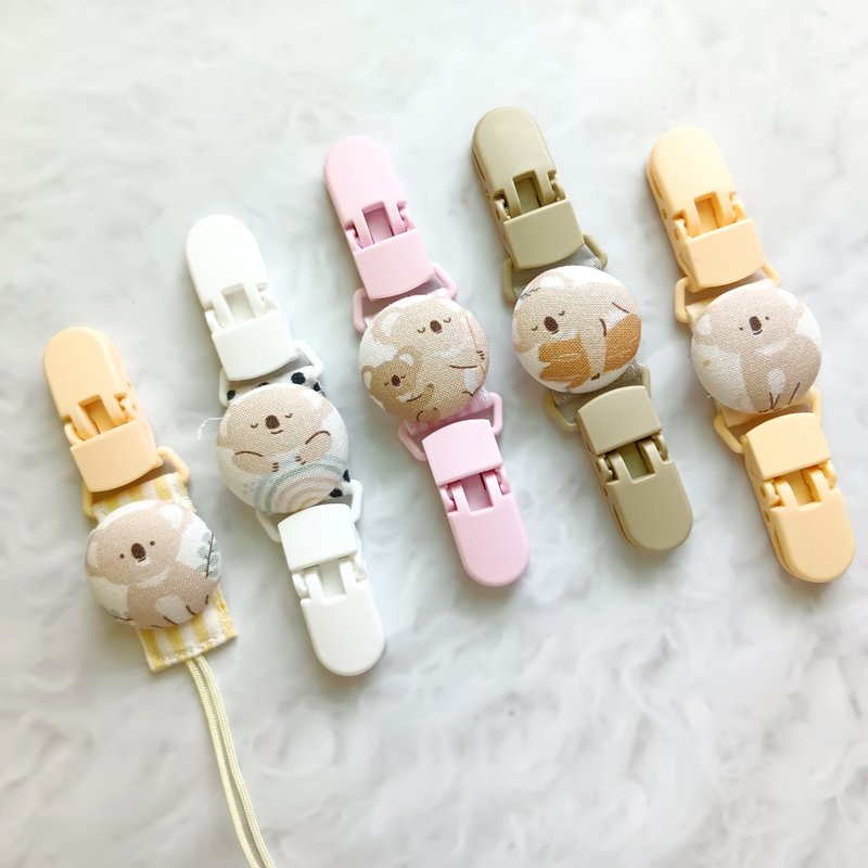 [Special offer set of 5] Star and Moon Koala. Short pacifier chain with handkerchief holder - ผ้ากันเปื้อน - ผ้าฝ้าย/ผ้าลินิน หลากหลายสี