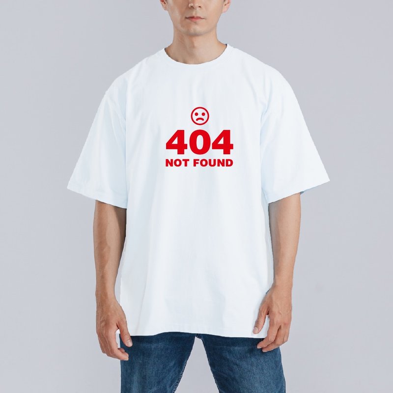 404 NOT FOUND 錯誤 衣服 落肩 寬版 T恤 純棉 吸濕排汗 涼感 白T - 男 T 恤 - 棉．麻 多色