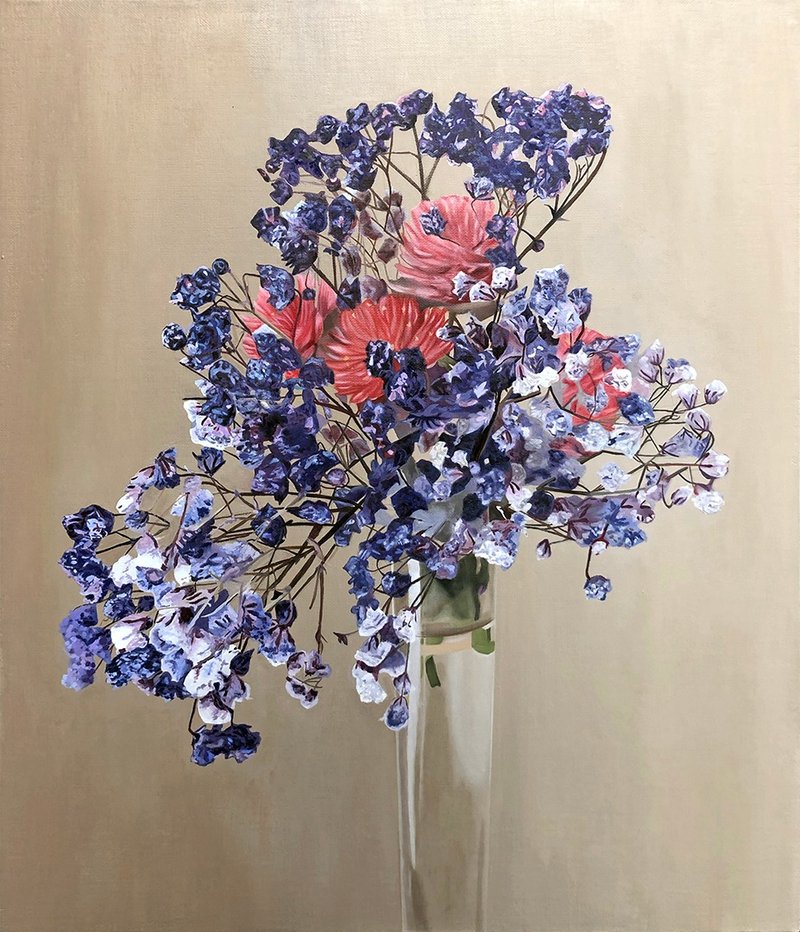 Limited copy painting - [Encounter with Purple Flowers] Printed Painting/Oil Painting/Hanging Painting/Print - โปสเตอร์ - วัสดุอื่นๆ 