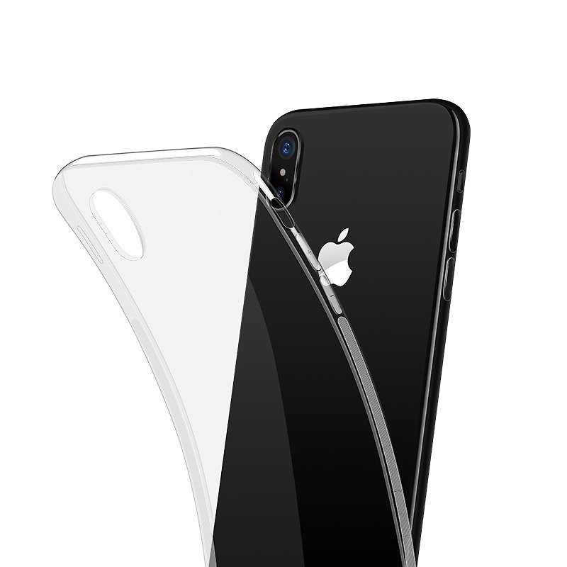 iPhoneX HD transparent soft shell mobile phone shell is not yellow - Phone Cases - Other Materials White